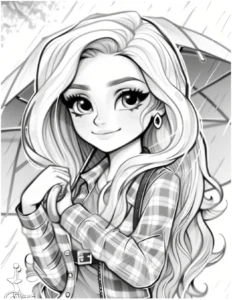 Girl in rain