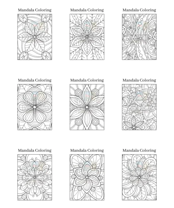 Mandala Coloring Sheet 2 – 50 Sheets Bundle - Image 2