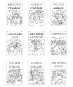 unicorn coloring book