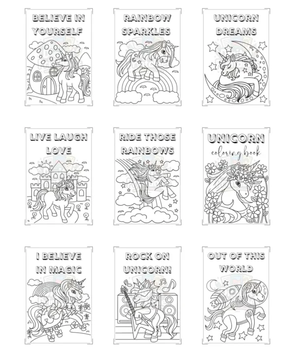 unicorn coloring book