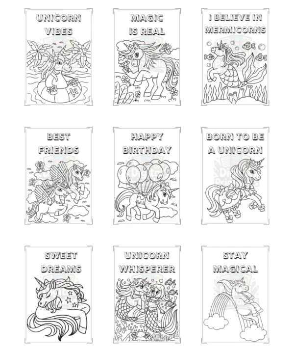 unicorn coloring book